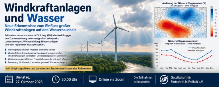 Windkraftanlagen und Wasser – Neue Erkenntnisse zum Einfluss großer Windkraftanlagen auf den Wasserhaushalt